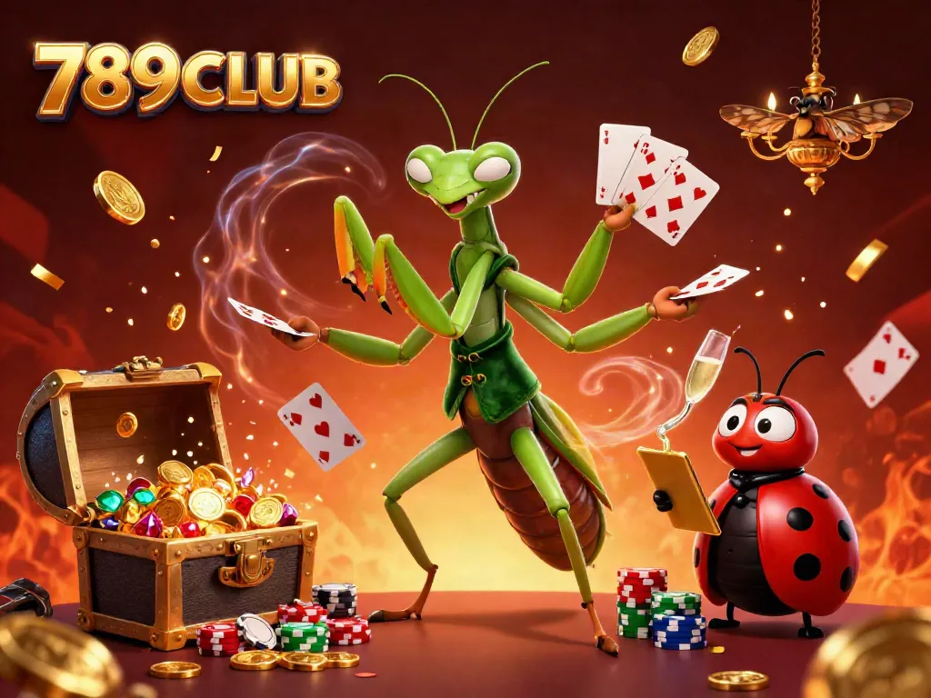 Experience vibrant gameplay at 789CLUB featuring unique characters in a dynamic casino scene.