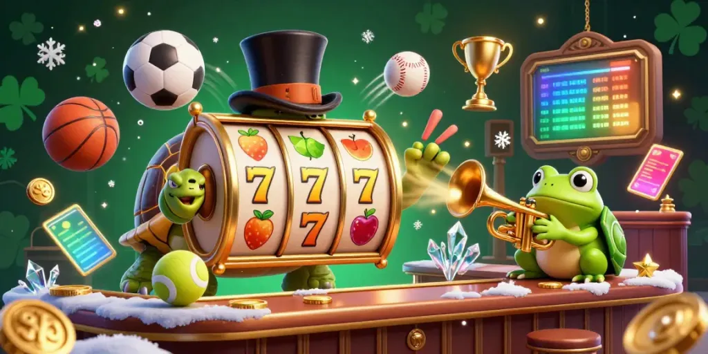 Engage with thrilling slot games while spinning colorful reels and enjoying a lively atmosphere at the casino.