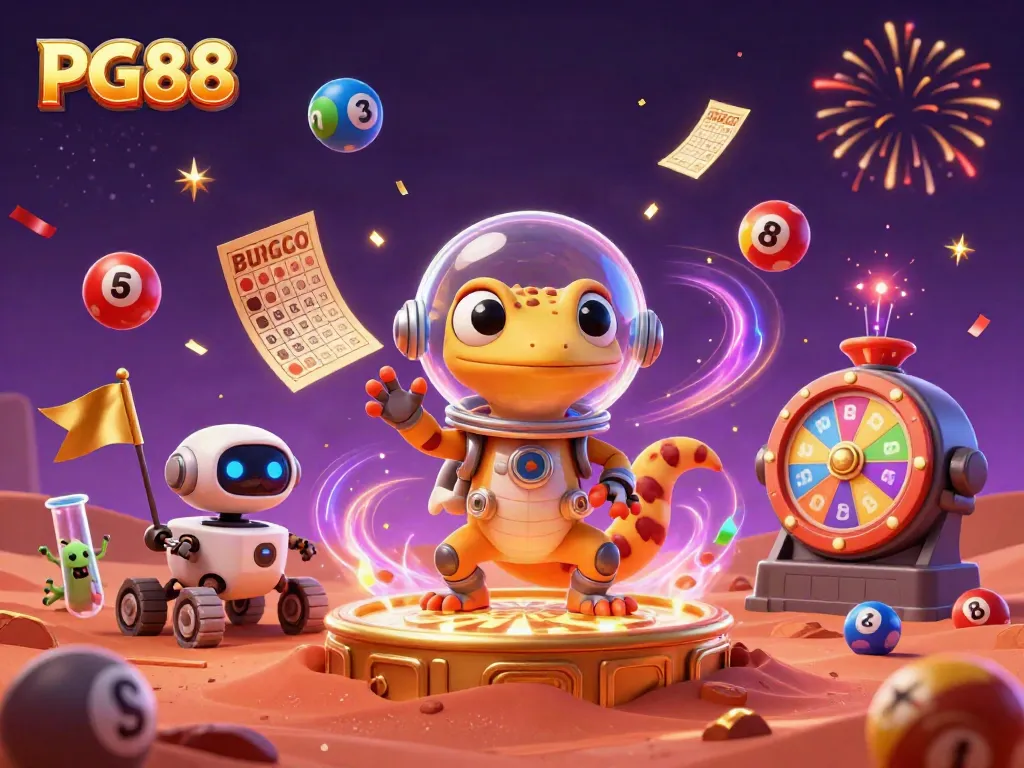 Experience thrilling gameplay with PG88 as Martian characters discover a golden casino.