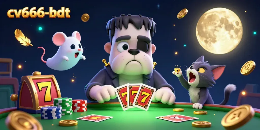 Engage in exciting card games at cv666-bdt with a lively bulldog dealer and fantasy elements.