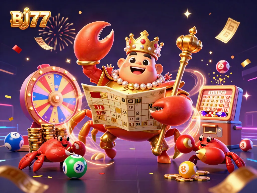 Engage in vibrant gambling action with BJ77's colorful characters and dynamic casino elements.