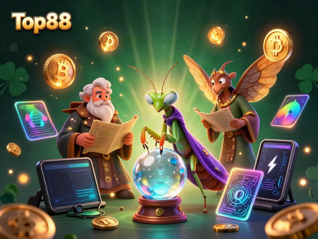 Engage with Top88's thrilling casino scene featuring mystical characters and vibrant gaming elements.