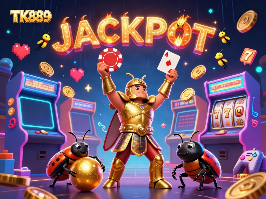 Experience the excitement of TK889 with dynamic gaming elements and colorful characters in action.