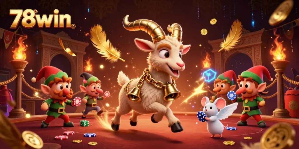 Engage with thrilling gameplay at 78win, featuring festive characters and high-stakes casino action.