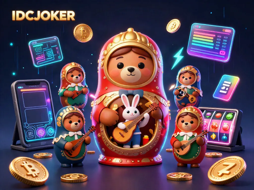 Engage in thrilling games with IDCJOKER featuring vibrant cartoons and crypto elements!