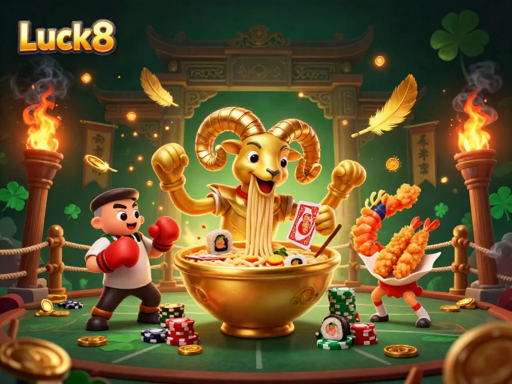 Experience the excitement of Luck8 with vibrant casino characters, dynamic visuals, and engaging game elements.