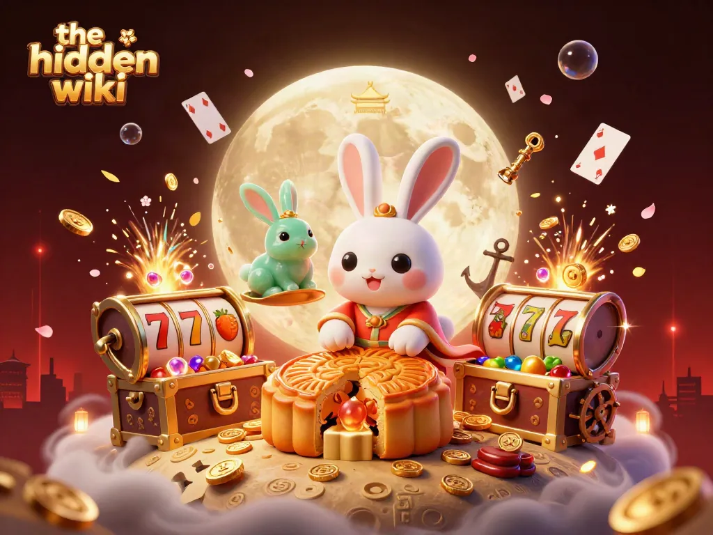The hidden wiki reveals poker chips in a dreamy casino scene featuring folklore rabbits.