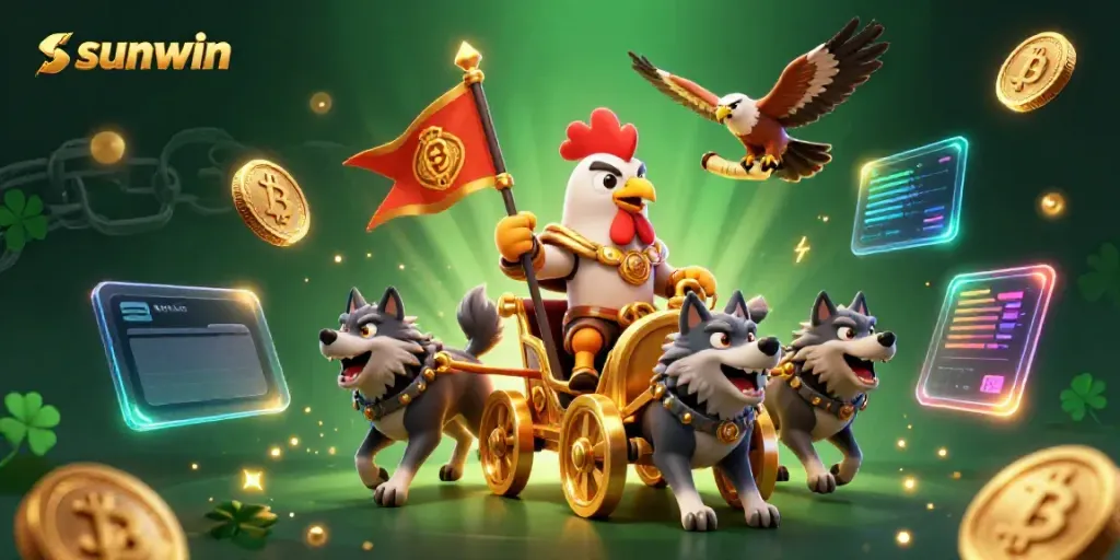 Experience thrilling gameplay with sunwin featuring dynamic 3D cartoon elements showcasing the excitement of online gambling.